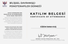 Psk. Gizem Kuş Psikoloji sertifikası