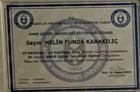 Uzm. Kl. Psk. Helin Karakılıç Psikoloji sertifikası