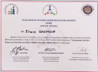 Uzm. Dr. Elnara Gasimova Çocuk Sağlığı ve Hastalıkları sertifikası