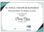 Dr. Barış Oğuz Geleneksel ve Tamamlayıcı Tıp sertifikası
