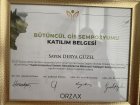 Dyt. Derya Güzel Diyetisyen sertifikası