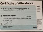 Doç. Dr. M.Murat Aydos Üroloji sertifikası
