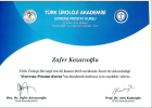 Prof. Dr. Zafer Kozacıoğlu Üroloji sertifikası