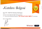 Dt. Halime Savaş Diş Hekimi sertifikası