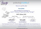Psk. İrem Çelebi Psikoloji sertifikası