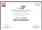 Uzm. Dr. Dt. Damla Şahbazoğlu Diş Hekimi sertifikası