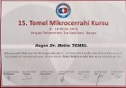 Op. Dr. Metin Temel Plastik Rekonstrüktif ve Estetik Cerrahi sertifikası