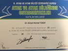 Op. Dr. Kürşat Teker Ortopedi ve Travmatoloji sertifikası
