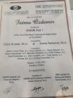 Dr. Fatma Özdemir Aile Danışmanı sertifikası