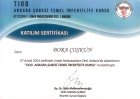 Doç. Dr. Bora Coskun Kadın Hastalıkları ve Doğum sertifikası