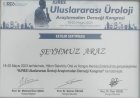 Op. Dr. Şeyhmuz Araz Üroloji sertifikası