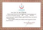 Doç. Dr. Bora Coskun Kadın Hastalıkları ve Doğum sertifikası