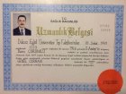 Op. Dr. Barış Çorumlu Genel Cerrahi sertifikası