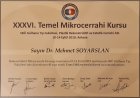 Op. Dr. Mehmet Soyarslan Ortopedi ve Travmatoloji sertifikası