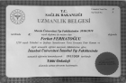 Doç. Dr. Ferhat Ferhatoğlu Tıbbi Onkoloji sertifikası