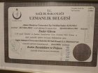 Op. Dr. Ender Güven Kadın Hastalıkları ve Doğum sertifikası