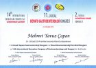 Op. Dr. Mehmet Yavuz Çapan Genel Cerrahi sertifikası