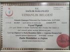 Op. Dr. Veysel Toprak Kadın Hastalıkları ve Doğum sertifikası