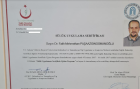 Uzm. Dr. Fatih Mehmethan Paşaosmanoğlu Fiziksel Tıp ve Rehabilitasyon sertifikası
