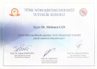 Uzm. Dr. Mehmet Can Beyin ve Sinir Cerrahisi sertifikası