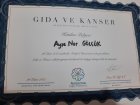 Dyt. Ayşe Nur Gölcük Diyetisyen sertifikası