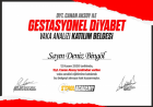 Dyt. Deniz Bingöl Diyetisyen sertifikası