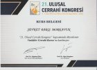 Doç. Dr. Şevket Barış Morkavuk Genel Cerrahi sertifikası