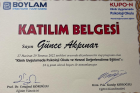 Psk. Günce Akpınar Psikoloji sertifikası