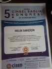 Uzm. Psk. Melek Sarıçiçek Psikoloji sertifikası