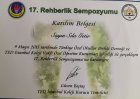 Uzm. Psk. Dan. Sıla Getir Aydoğan Psikoloji sertifikası