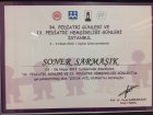 Uzm. Dr. Mehmet Soner Sarmaşık Çocuk Sağlığı ve Hastalıkları sertifikası