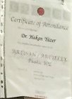Op. Dr. Hakan Yüzer Göz Hastalıkları sertifikası