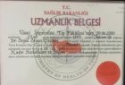 Dr. Öğr. Üyesi Özgül Özgan Çelikel Kadın Hastalıkları ve Doğum sertifikası