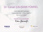 Dt. Canan Yümsel Diş Hekimi sertifikası