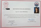 Dr. Buket Miranoğlu Fiziksel Tıp ve Rehabilitasyon sertifikası