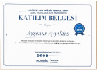 Uzm. Psk. Ayşenur Ayyıldız Psikoloji sertifikası