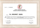 Dr. Mehmet Eken Geleneksel ve Tamamlayıcı Tıp sertifikası