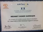 Uzm. Dr. Mehmet Soner Sarmaşık Çocuk Sağlığı ve Hastalıkları sertifikası