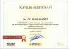 Dt. Melih Dağcı Diş Hekimi sertifikası