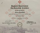 Dt. Bora Kırdinli Diş Hekimi sertifikası