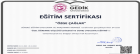 Uzm. Psk. Dan. Özge Çağlar Psikolojik Danışman sertifikası