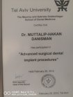 Dt. Hakan Danışman Diş Hekimi sertifikası