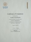 Prof. Dr. Cemal Asım Kutlu Göğüs Cerrahisi sertifikası