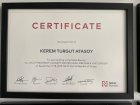Uzm. Dr. Dt. Kerem Turgut Atasoy Diş Hekimi sertifikası