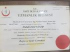 Op. Dr. Abdulsemat Gökalp Beyin ve Sinir Cerrahisi sertifikası
