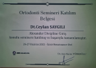 Dt. Ceylan Saygılı Diş Hekimi sertifikası