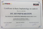 Dt. Zeynep Karatepe Diş Hekimi sertifikası