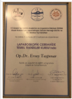Op. Dr. Ersoy Taşpınar Genel Cerrahi sertifikası