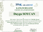 Psk. Dan. Duygu Soycan Psikolojik Danışman sertifikası