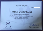 Psk. Hatice Başak Yazıcı Psikoloji sertifikası
